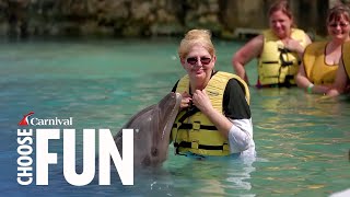 Dolphin Encounter with Unlimited Food amp Drink in Cozumel  Shore Excursions  Carnival Cruise Line [upl. by Drahnreb]