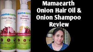 Mamaearth Onion Hair Oil amp Onion Shampoo Honest Review in Kannada  For hair fall control [upl. by Stoecker]