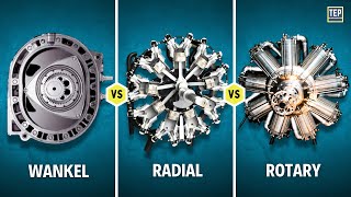 Wankel vs Radial vs Rotary  Its Parts Working amp Applications  Explained [upl. by Ennaej]