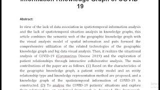 Interactive Analysis of Epidemic Situations Based on a Spatiotemporal Information Knowledge Graph of [upl. by Olyhs52]