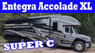 ENTEGRA ACCOLADE XL TOUR  WalkThrough of our Super C RV Home Similar to Jayco Seneca Prestige [upl. by Lleunamme]