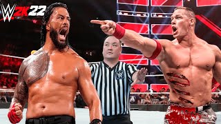 Roman Reigns vs John Cena WWE 2K22 [upl. by Asilav]