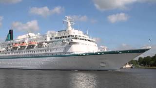 cruise ship MS Albatros Kiel Canal 31 May 2013 [upl. by Annoyed137]