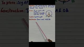 Std  9 Ch6 CIRCLE Perpendicular on Chord Theorem 91 [upl. by Adah]