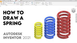 How to draw a Spring  Autodesk Inventor 2021  Tutorial [upl. by Zena]