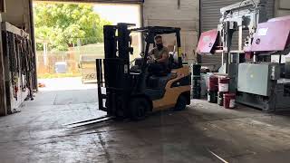 Caterpillar C5000 Propane Forklift 5000lb 3Stage Mast Cat Only 200 hours FOR SALE [upl. by Bovill532]