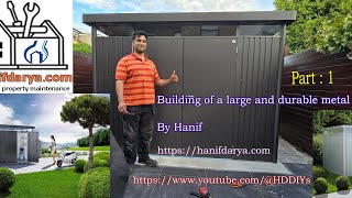 Part 1 Assembly of Biohort metal Garden Shed 10x10 ft [upl. by Nedah949]