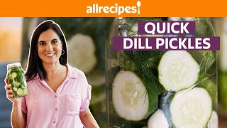 How to Make Refrigerator Crunchy Dill Pickles  Quick Pickles  Get Cookin’  Allrecipescom [upl. by Rinaldo]