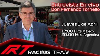 Don FERNANDO TORNELLO La VOZ de la F1 en LATINOAMERICA en VIVO y en Directo aquí en RACING TEAM [upl. by Dardani]