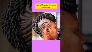 Natural Braided Cornrows Hairstyles  Stylish Natural Braids Hairstyles For Women shorts [upl. by Astrahan]