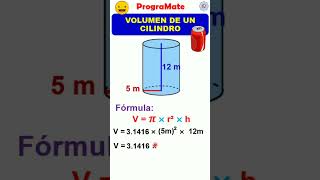 Volumen de un Cilindro Cuerpos Geométricos 😃✌ [upl. by Ahsoet]