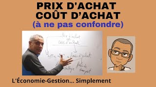 PRIX DACHAT ET COÛT DACHAT à ne pas confondre Simplement [upl. by Sofie]