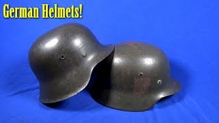 Original German WW2 Helmets  M42 Ex SD Waffen SS  M35 Ex DD Polizei  New Purchase [upl. by Dickey]