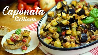 Caponata  La mejor receta de Berenjenas vegetariana fácil y deliciosa [upl. by Siuqaj705]