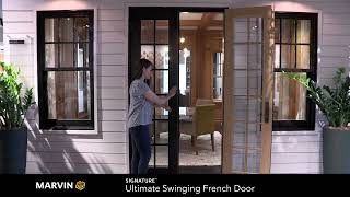 How to Use a Marvin Ultimate Swinging French Door [upl. by Dulcia]