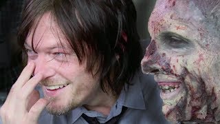 The Walking Dead  pranking Daryl  Norman Reedus 2014 [upl. by Jaala]