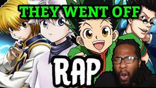 GON KILLUA KURAPIKA amp LEORIO RAP  RUSTAGE ft Breeton Boi Ham Sandwich amp Aerial Ace REACTION [upl. by Hendrika505]