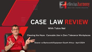 Case Law Review Clearing the Haze Cannabis use in Zero Tolerance Workplaces [upl. by Lesya]