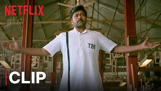 Megastar Chiranjeevi Jail Fight  GodFather  Netflix India [upl. by Idac5]