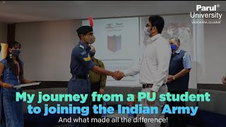 Parul University Vadodara student to join the Indian Army [upl. by Annaej]