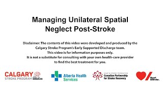 Managing Unilateral Spatial Neglect after Stroke [upl. by Fidellia]