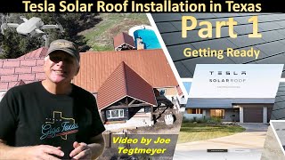 Tesla Solar Roof amp Powerwall Installation Part 1 Discuss Project with Homeowner [upl. by Berl]