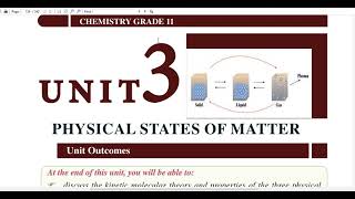 chemistry grade11 chapter3part1 Physical state of Matter  Solid Liquid Gas newcurriculum [upl. by Windham]