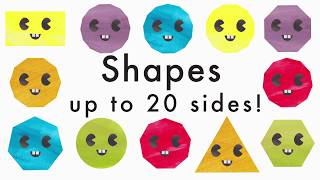 Learn Shapes With Up to 20 Sides  Recognising Geometric Shapes [upl. by Eisinger914]