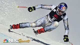 Ester Ledecka crashes into net in CransMontana World Cup downhill  NBC Sports [upl. by Letnuahc]