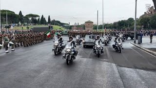 2 giugno il presidente Mattarella alla parata militare [upl. by Aimal]