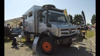 Mercedes MB Unimog U4023 4x4 Expedition vehicle Ziegler Adventure Camper walkaround  interior K0159 [upl. by Atihcnoc]