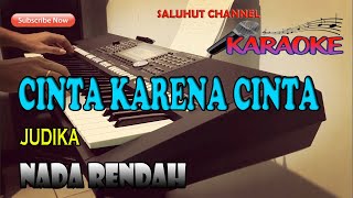 CINTA KARENA CINTA 因為愛所以愛 國 JUDIKA KARAOKE NADA RENDAH DDO [upl. by Ahsuat232]