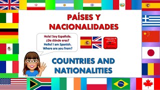 A1A2 LOS PAÍSES Y LAS NACIONALIDADES – COUNTRIES AND NATIONALITIES Bilingual Spanish amp English [upl. by Michal306]