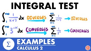 Integral Test For Series Examples  Calculus 2  JK Math [upl. by Avrit849]