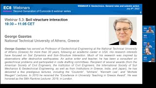 Webinar 53 Soil structure interaction [upl. by Hairahcaz]