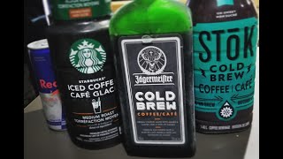 Jägermeister Cold Brew Taste Tests with various Coffee Drinks and Red Bull [upl. by Rosemonde697]