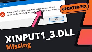 Xinput13dll is Missing from your Computer   2024 UPDATED FIX [upl. by Madelaine]