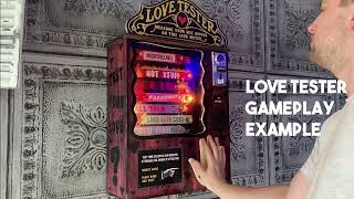 Love Tester Arcade Machine Example Gameplay HausofChester [upl. by Airamahs]