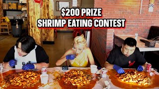 200 PRIZE 6LB SHRIMP EATING CONTEST AT Grab a Crab in Hacienda Heights CA RainaisCrazy [upl. by Sumerlin137]