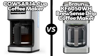 COWSAR 14Cup Coffee Maker vs Braun KF6050WH BrewSense Drip Coffee MakerWhich One Is Better [upl. by Warp]