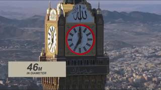 Worlds Biggest  Clock  Makkah Royal Clock Tower Hotel  Abraj Al Bait TowersMall Mecca [upl. by Nomrej]