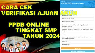 CARA MENGAJUKAN AKUN PPDB ONLINE TINGKAT SMP TAHUN 2024 [upl. by Flaherty]