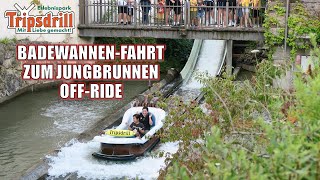 BadewannenFahrt Zum Jungbrunnen OffRide Erlebnispark Tripsdrill Mack Log Flume  NonCopyright [upl. by Mayne]