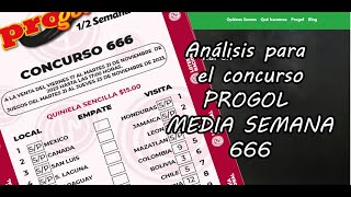 Progol Media Semana 666  Análisis completo [upl. by Daphie]