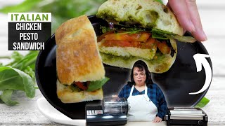 Italian Chicken Pesto Sandwich on Ciabatta Bread [upl. by Rashidi]