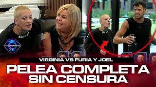 🔴 INÉDITO ⚠️ LA PELEA SIN CENSURA entre Virginia Furia Emmanuel y Joel A LOS GRITOS en el living [upl. by Akselaw]