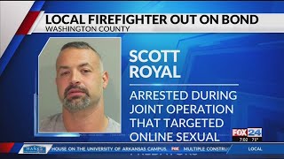 Local firefighter out on bond after being arrested for online enticement of a minor fox [upl. by Serles]