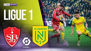 Nantes vs Brest  LIGUE 1 HIGHLIGHTS  17122023  beIN SPORTS USA [upl. by Zebedee]