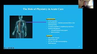 PMampR Neurological Consults The role of Physiatry in Acute Care Sofia A Barchuk DO [upl. by Hakan]