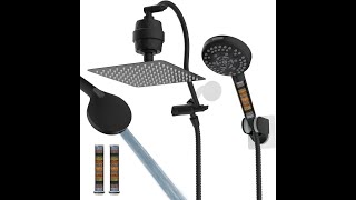 REVIEW Hibbent All Metal 10 Dual Filtered Rainfall Shower Head Combo [upl. by Blockus]